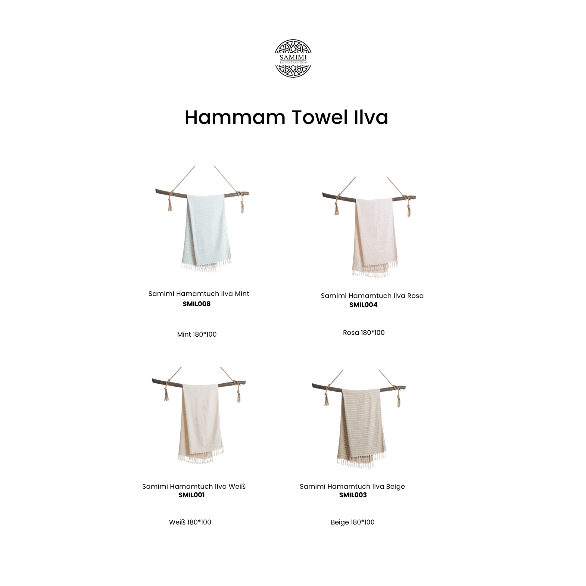 Beach Spa Turkish Hammam Towel Ilva Beige