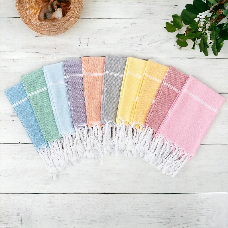 Turkish Hand Towel With Tassels | Cotton & Bamboo Tassel Towels