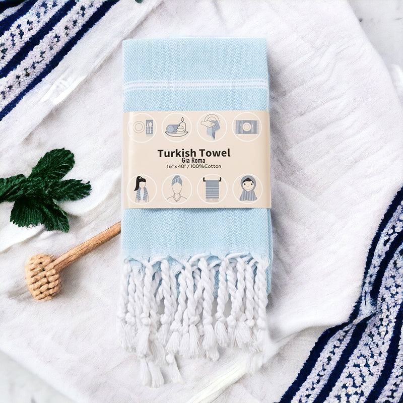Turkish Hand Towel With Tassels | Cotton & Bamboo Tassel Towels